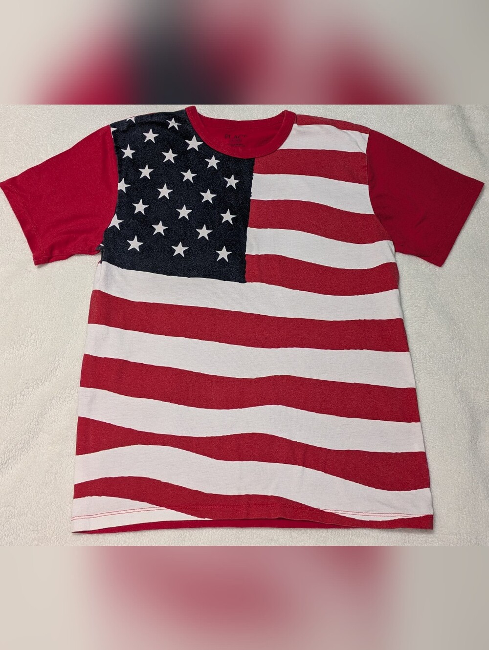 The Children's Place Boys American Flag Graphic Tee - Size L (10/12)